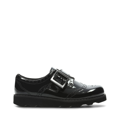 Girls Clark Crown Pride Black Patent Leather