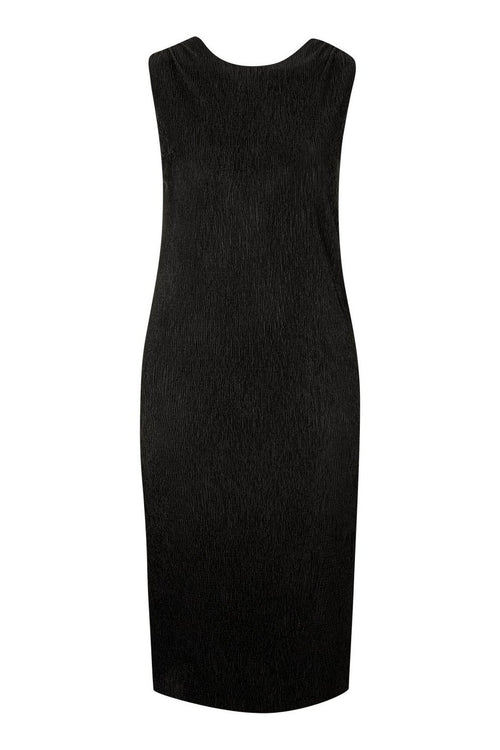 Topshop Womens Crinkled Twist Back Midi Black Dress