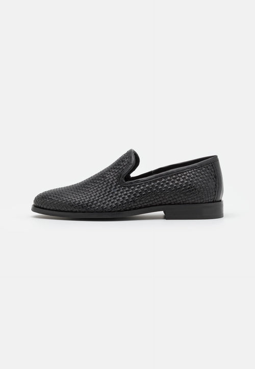 River Island Black Woven Mens Loafers