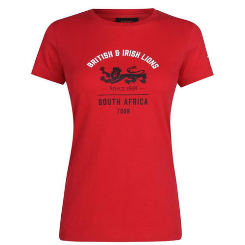 Canterbury British and Irish Lions Black Graphic Print Red Womens T-Shirt