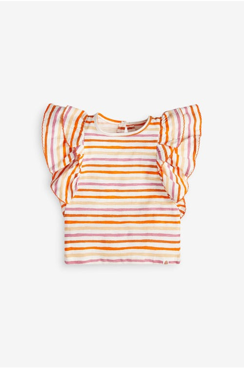 Next Multi Stripe Frill Baby Girls Top