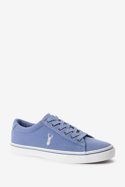 Next Blue Stag Canvas Mens Trainers