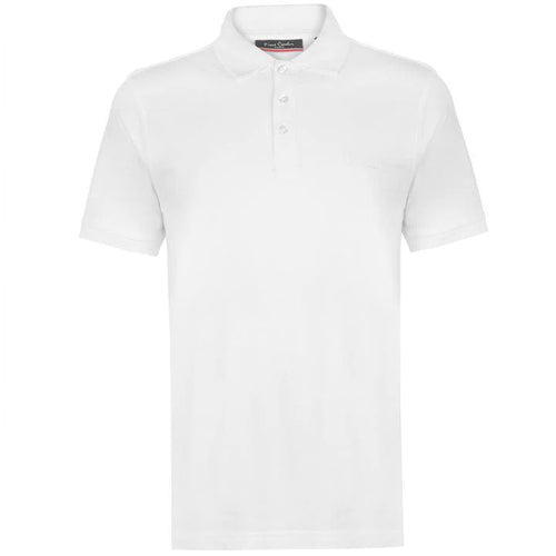 Pierre Cardin Plain White Mens Polo Shirt