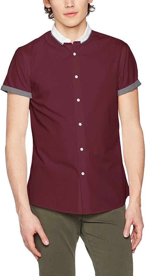 New Look Men's Hopsack Casual Shirt