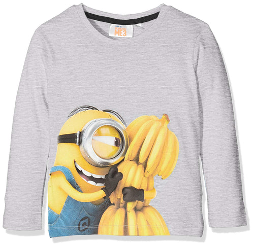 Universal Boys Minions Banana Grey T-Shirt