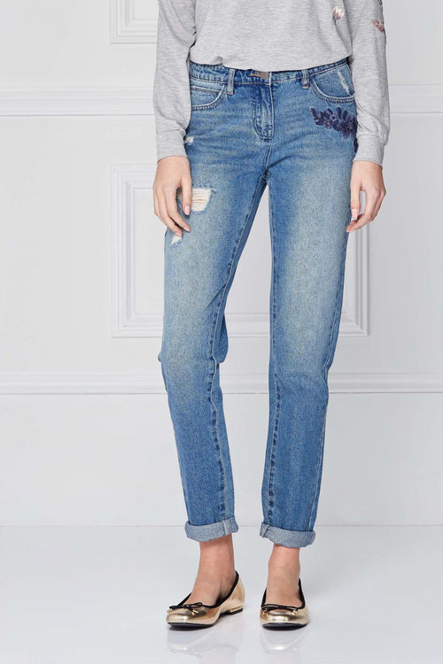 Next Embroidered Blue Jeans