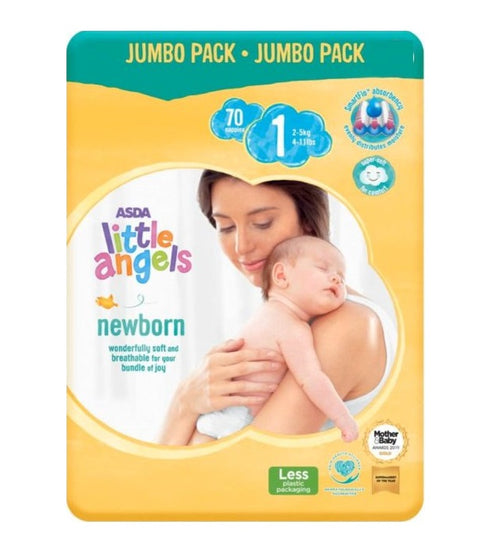 Asda Little Angels Baby Diapers Jumbo Size 1
