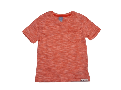 GAP Orange V-Neck Front Pocket Boys T-Shirt