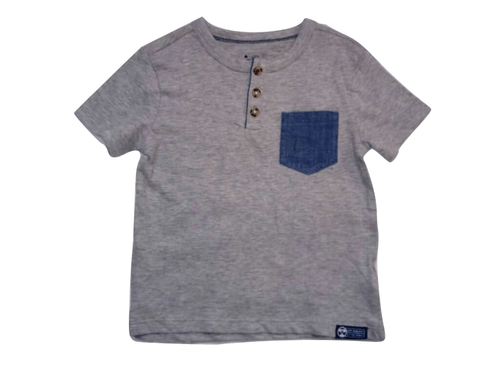 GAP Grey V-Neck Front Pocket T-Shirt