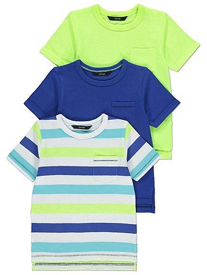 George Striped/Plain 3 Pack Assorted T-Shirts