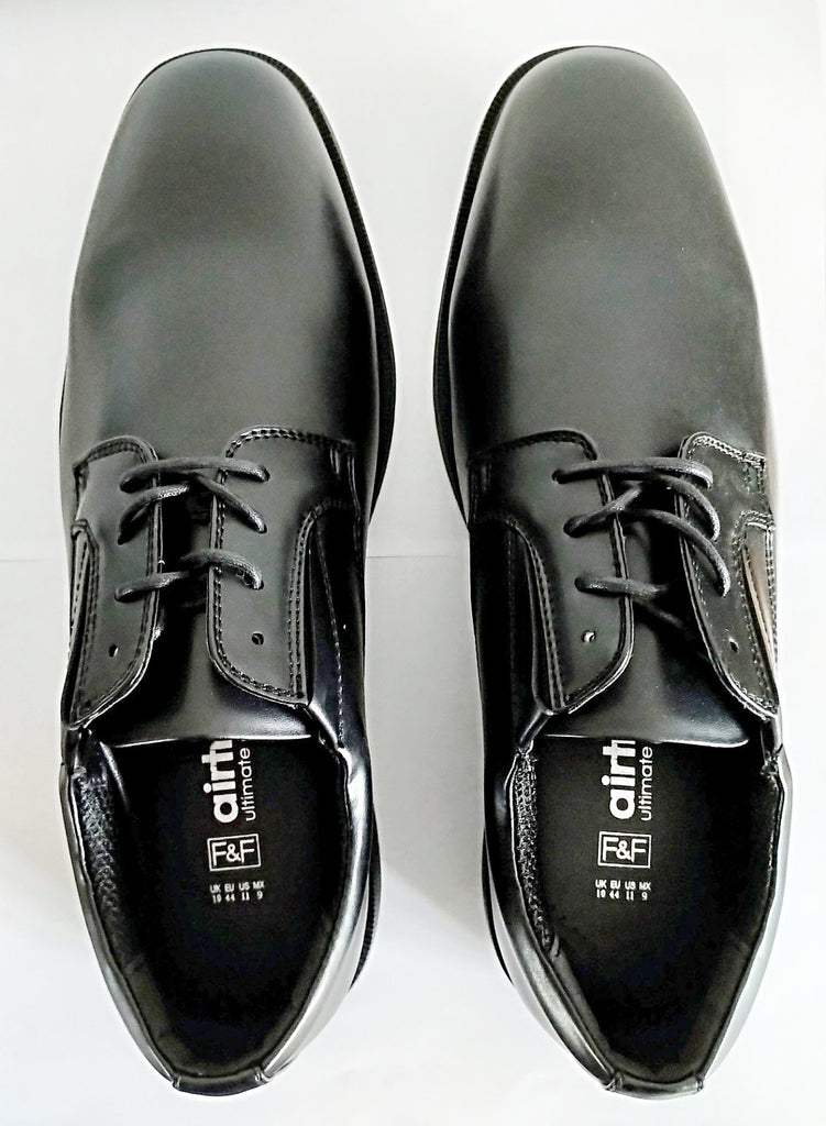 F&F Mens Airtred Formal Black Lace Up Derby Shoes – Stockpoint Apparel  Outlet