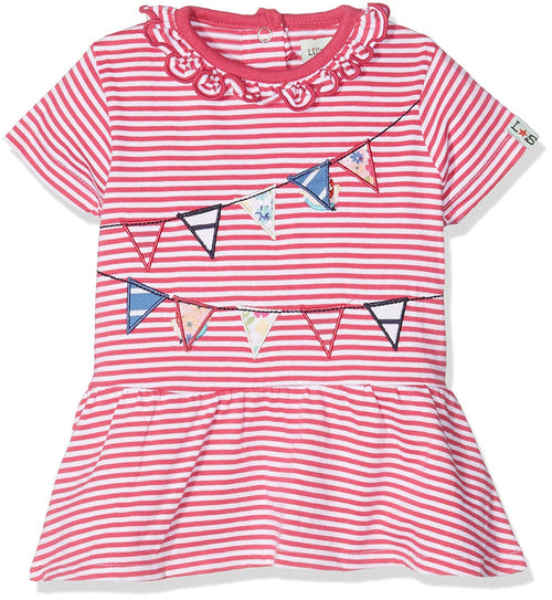 Lilly and Sid Surprise Applique Jersey Bunting Stripe Dress