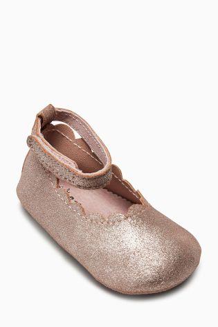Next Baby Girls Pink Mary Jane Pram Shoes
