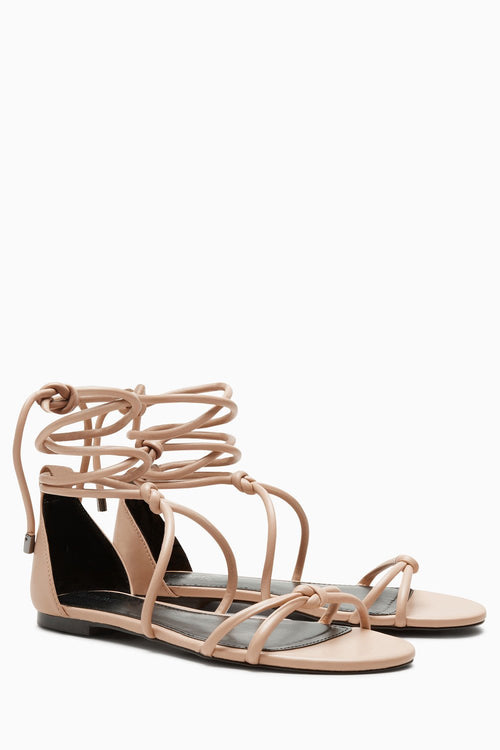 Next Womens/Girls Nude Tube Knot Sandals