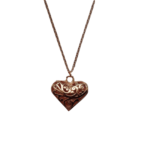 Next Rose Gold Floral Heart Pendant on Chain