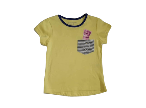 Pep & Co Kitten Love Heart Yellow T-Shirt