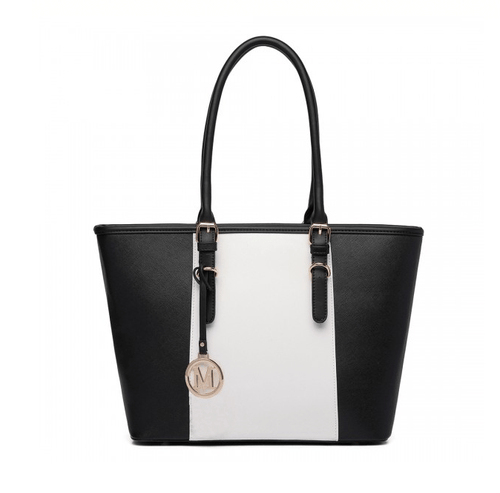 Miss Lulu Centre Black Stripe Medium Womens Tote Bag