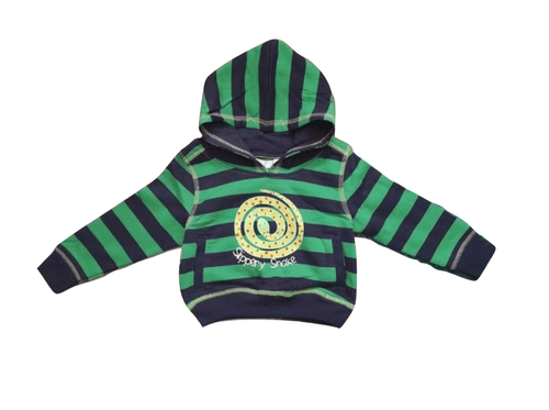 Animal Crazy Slippery Snake Striped Younger Boys Hooded Top