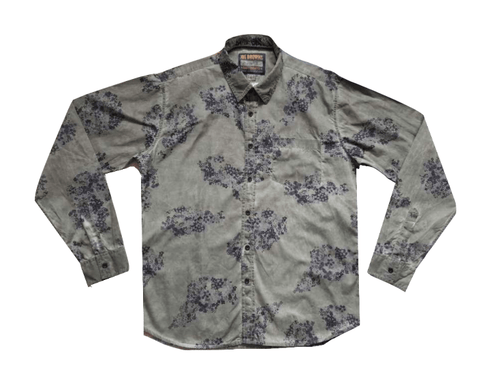 Joe Browns Olive Floral Print Tie Dye Poplin Mens Shirt