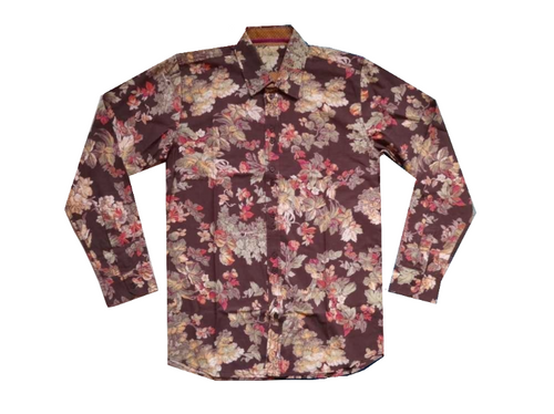 Joe Browns Brown Floral Design Mens Shirt