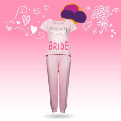 Ladies Wedding Night Hen Team Bride Pink PJ Pyjama Nightwear Sleep Set