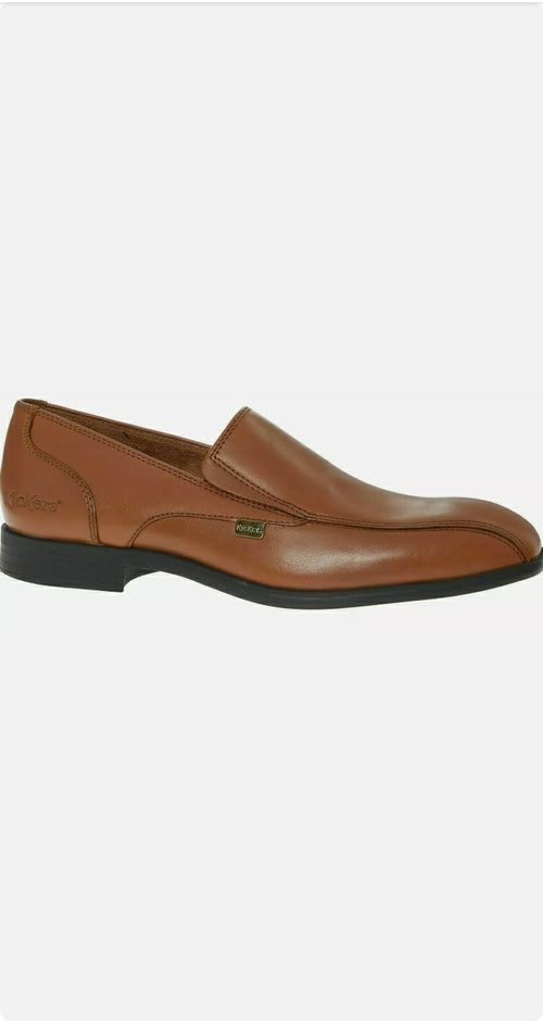 Kickers Omihah Brown Older Boys Slip-on Shoes