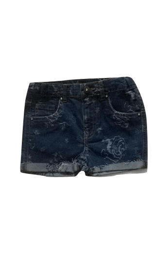 TU Floral Detail Navy Blue Jeans Shorts