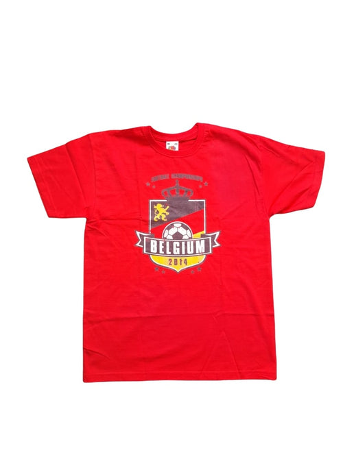 Fruit of The Loom Football Fan Belgium Shield Older Boys T-Shirt