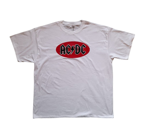 Gildan White AC DC Print Mens T-Shirt