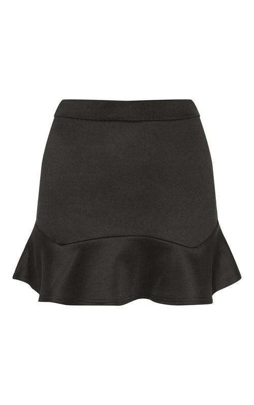 PrettyLittleThing Womens Verity Flippy Hem Black Mini Skirt