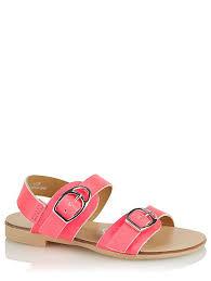 George Neon Pink 2 Strap Buckle Girls Sandals
