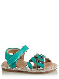 George First Walkers Turquoise Cross Strap Girls Sandals