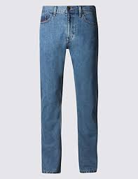 M&S Blue Regular Fit Mens Jeans