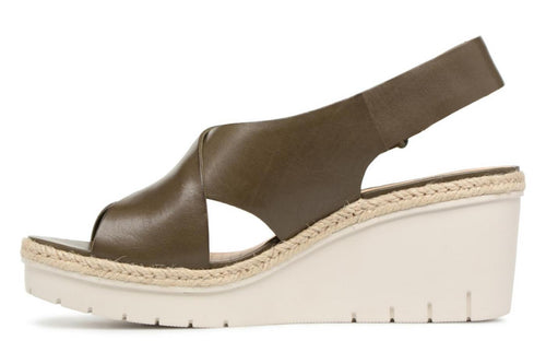 Clarks Espadrilles Palm Glow Womens Khaki leather