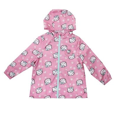 Hello Kitty Girl's Hearts Long Sleeve Rain Coats