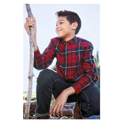 Next Red Check Younger Boys Shirt