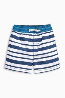 Next Blue/White Stripe Swim Shorts