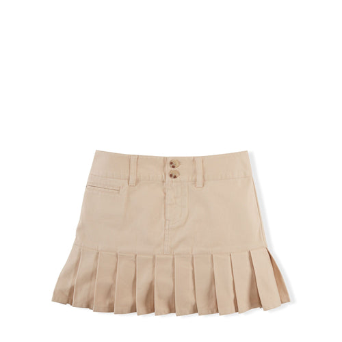 Ralph Lauren Khaki Stretch Cotton Chino Skirt