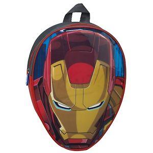 Official Marvel "Iron Man" Head Shaped Character Junior School Backpack