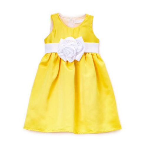 Z by Yoon Girls Yellow Flower A-Line Dress