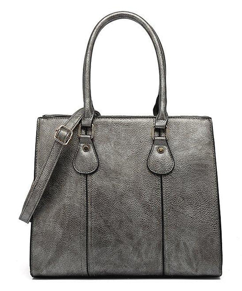 Style Strategy Silver Two-Line Womens Tote Bag