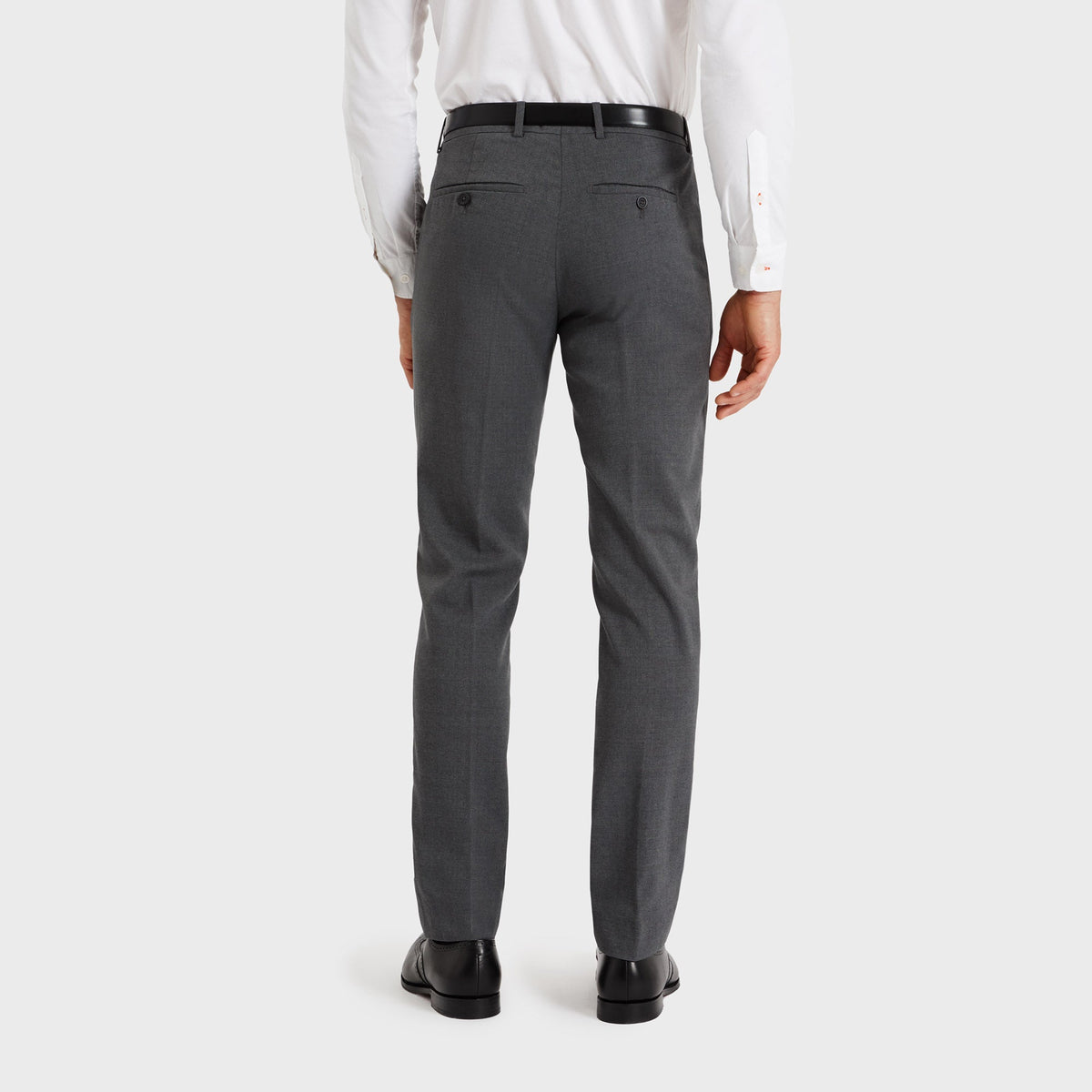 Charcoal Gray Smarts - Men's Italian Wool Tailored Pants - SPOKE - SPOKE