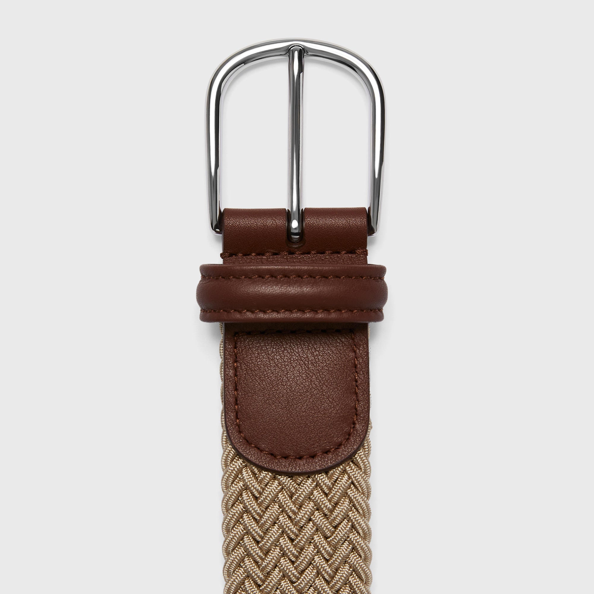 L'AIGLON woven elastic belt (BROWN) - ベルト