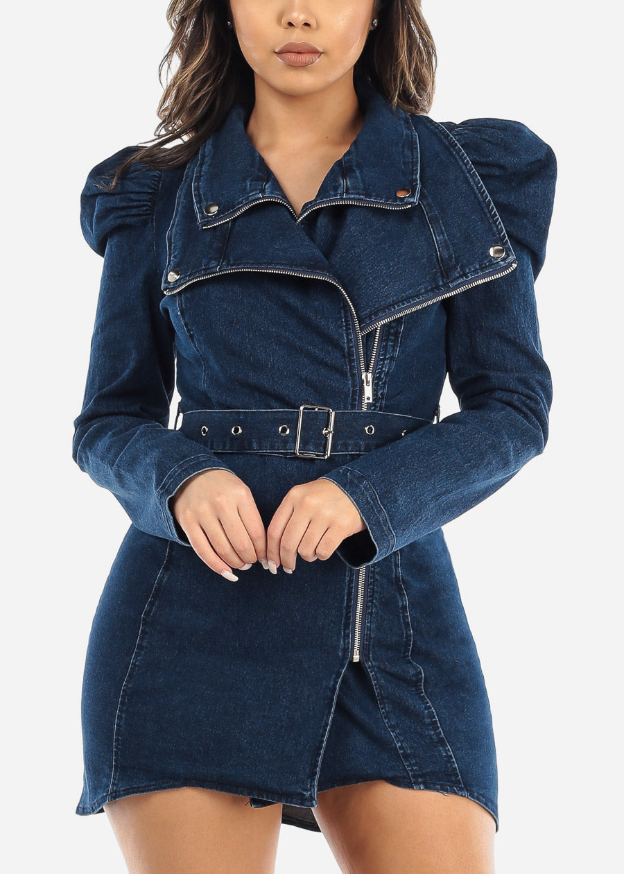 jean dress with zipper