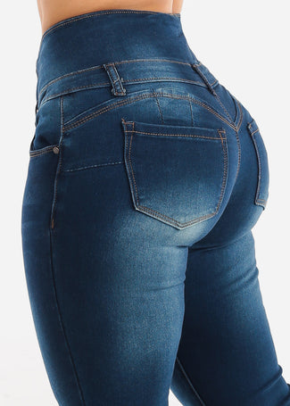 RI19 Butt Lift Skinny Jeans - Blue