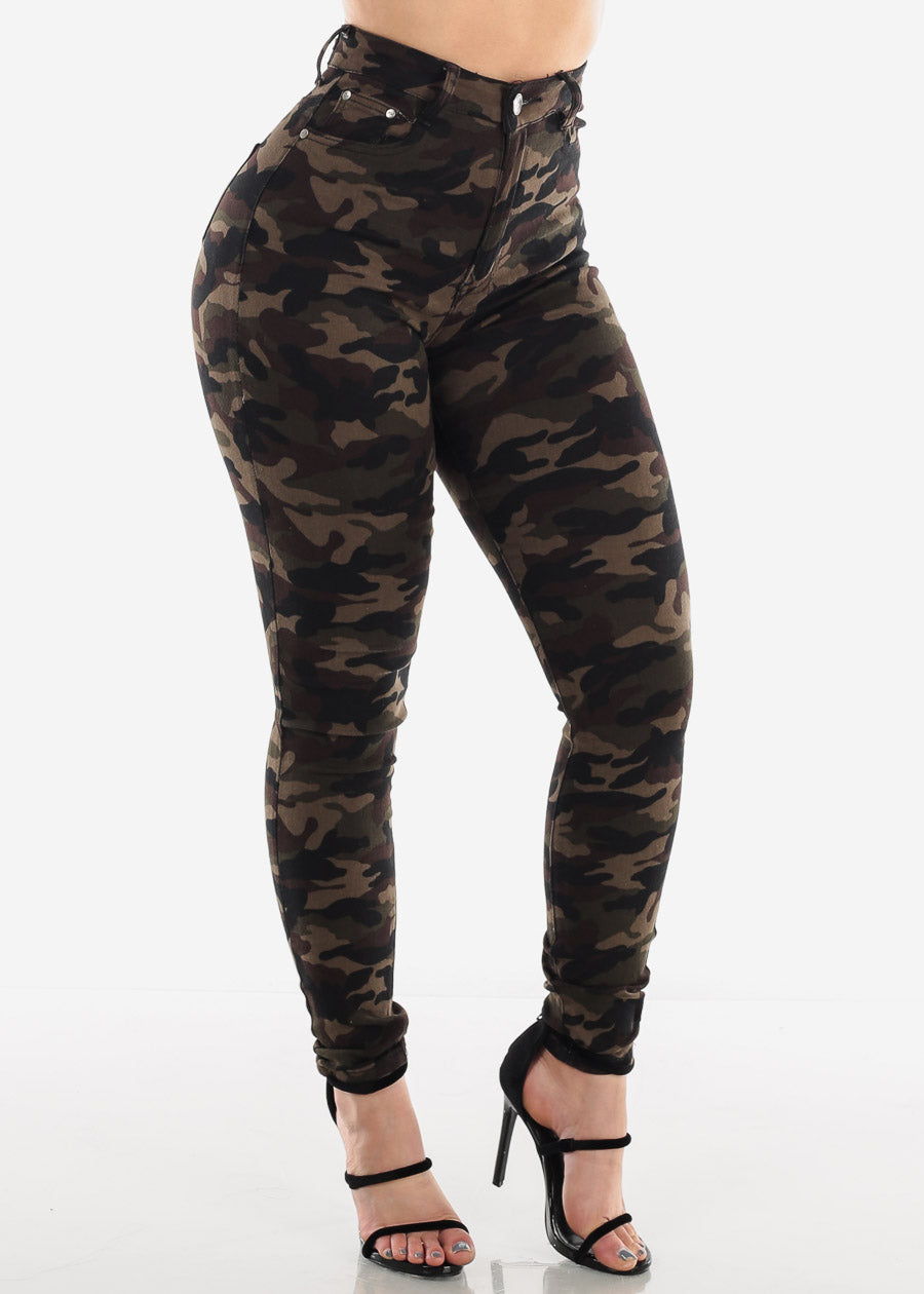 camouflage skinny jeans