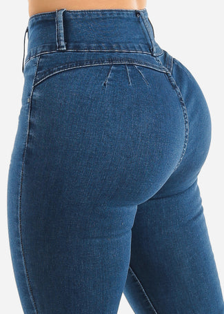 High Waisted Butt Lift Light Blue Jeggings - Hyper Stretch Blue Pants – Moda  Xpress