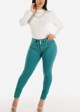 BUTT LIFTING JEANS TURQUOISE TK190 – Butiklatina