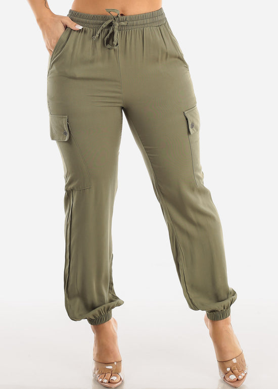 Khaki Cargo Jogger Pants X38013