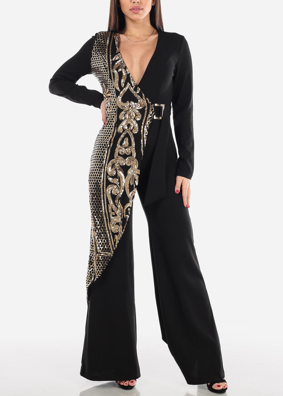 gold formal jumpsuit